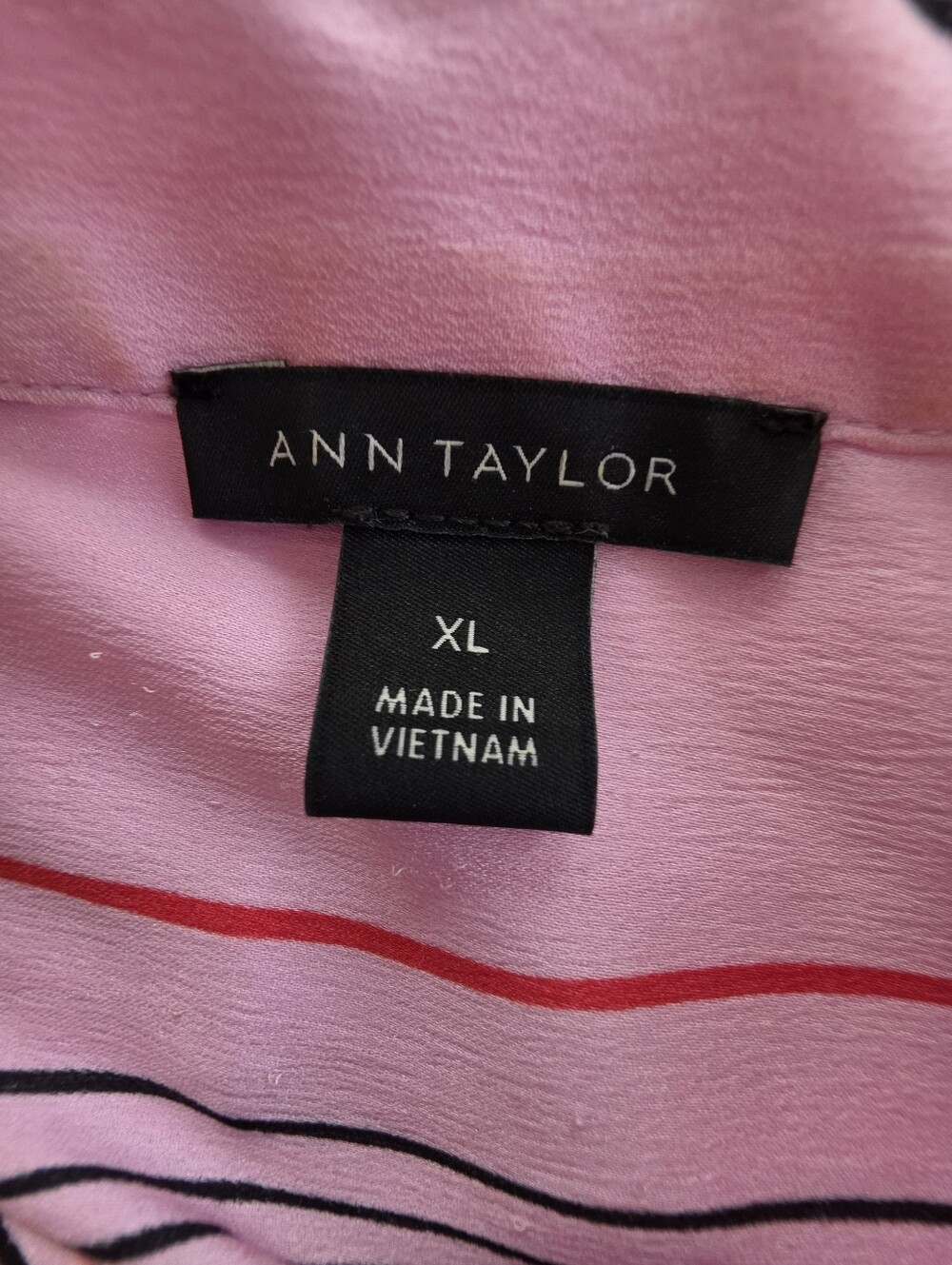 Pink Striped Oversized Tunic Shirt Size XL - Picture 4 of 6
